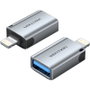 Vention Adaptador OTG USB-C Hembra a Lightning Macho Azul